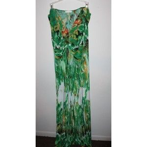 Beautiful JULIA Long Green Maxi Dress M/L